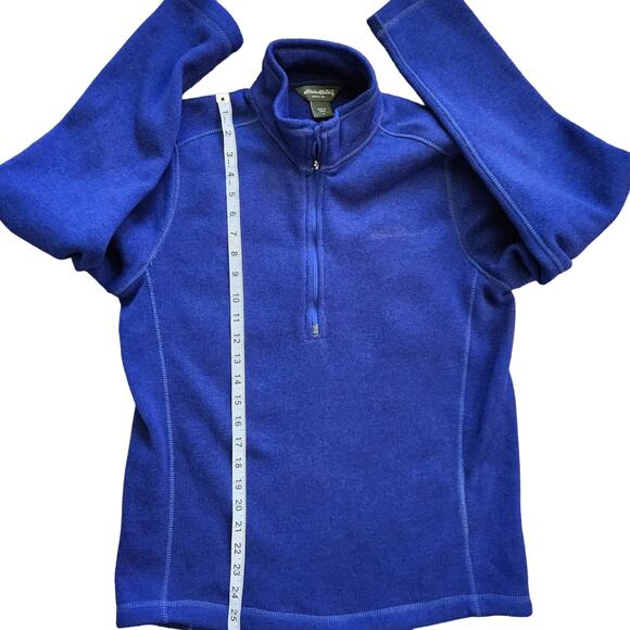 Eddie Bauer men's /4 zip blue pullover size medium - Picture 4 of 6